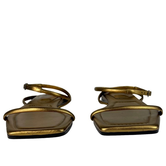 Massimo Dutti Gold Sandals - Picture 7 of 13
